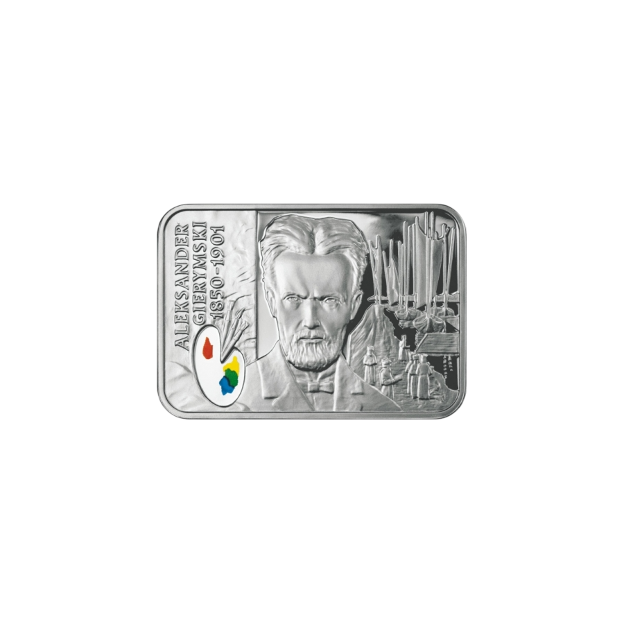 Silver Coin Polish Malars XIX / 20th Century: Aleksander Gierymski (1850-1901) - SHIPPING 24 H!