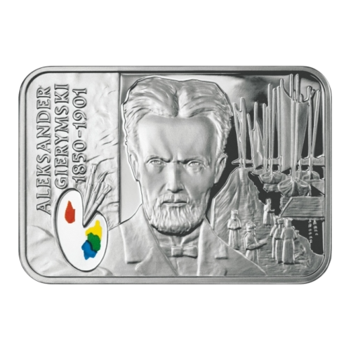 Silver Coin Polish Malars XIX / 20th Century: Aleksander Gierymski (1850-1901) - SHIPPING 24 H!