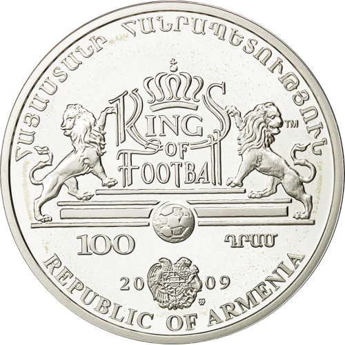 Armenia 100 dram Kings of Football Zbigniew Boniek silver coin - 24h Shipping!