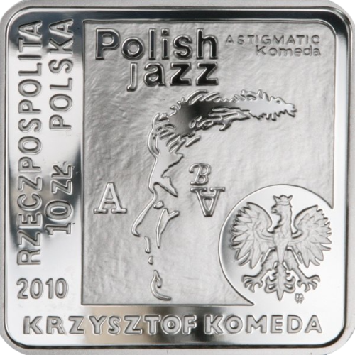 srebrna-moneta-historia-polskiej-muzyki-rozrywkowej-krzysztof-komeda-awers