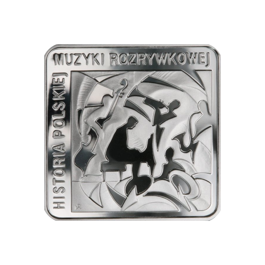 History of Polish Popular Music – Krzysztof Komeda (square) silver coin - 24h Shipping!