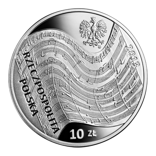 Silver Coin of Witold Lutoslawski - 24h Shipping!