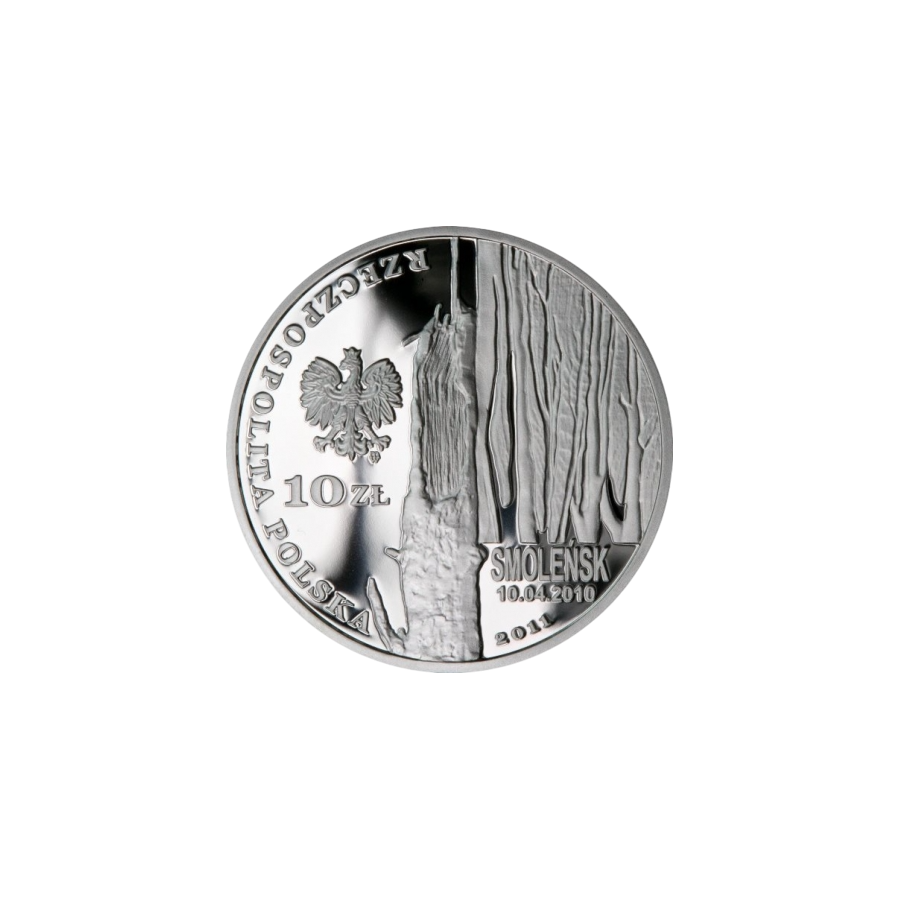 Silver Coin Smolensk – The Memory of the Victims of 10.04.2010 - 24h Shipping!