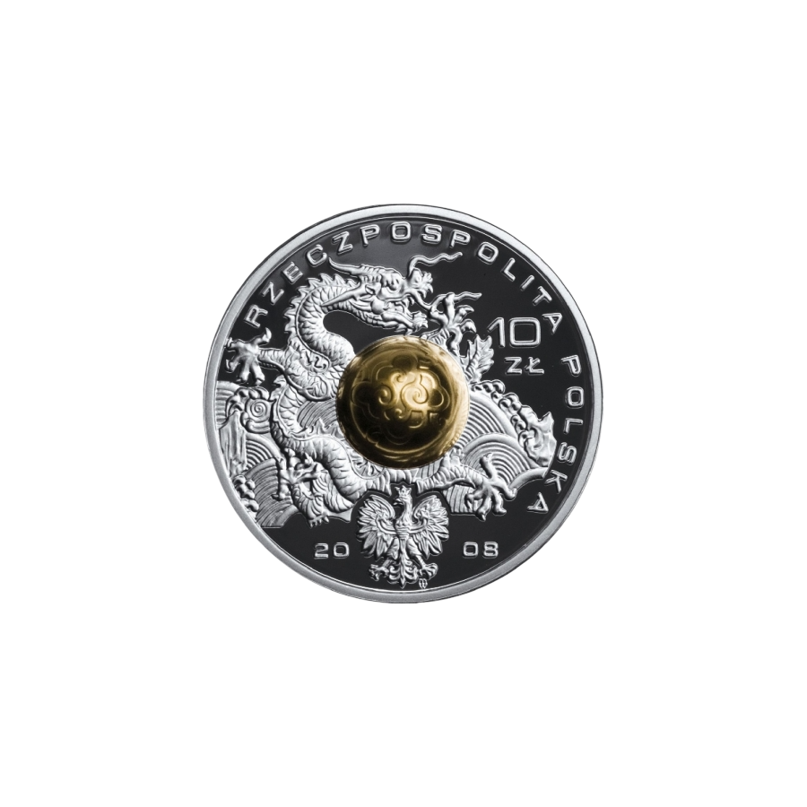 2008 Poland 10 Zlotys (Polish Team Beijing 2008) Proof Silver Coin- 24h Shipping!