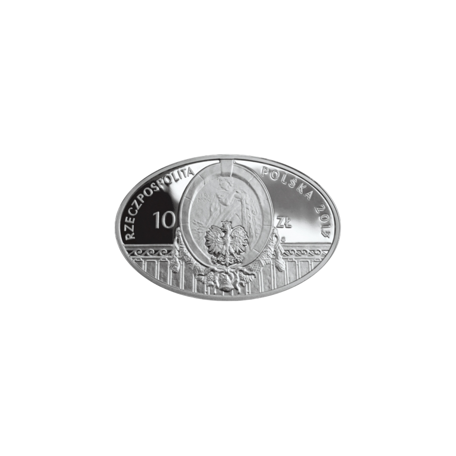 srebrna-moneta-100-lat-teatru-polskiego-w-warszawie-awers