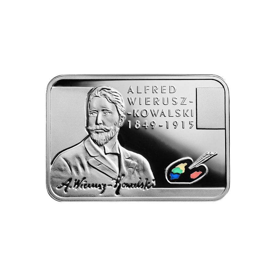 Silver Coin Polish Painters of the Turn of 19th & 20th Centuries: Alfred Wierusz-Kowalski - 24h Shipping!