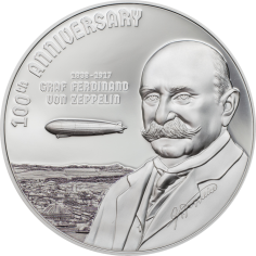 Cook Island 3 oz Silver Coin – 100th Anniversary of Graf Zeppelin - 24h Shipping!