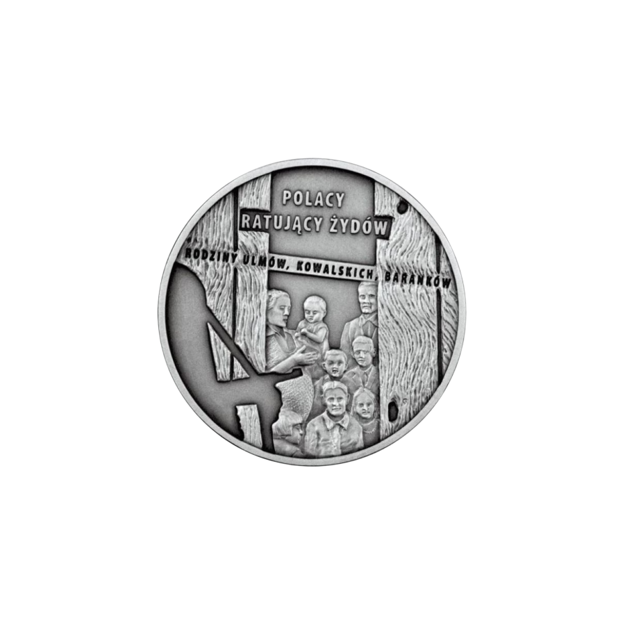 Poles Rescuing Jews – The Ulm, Kowalski, and Baranek Families" Silver Collector Coin - 24h Shipping!