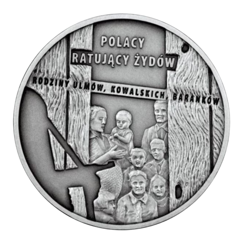 Poles Rescuing Jews – The Ulm, Kowalski, and Baranek Families" Silver Collector Coin - 24h Shipping!
