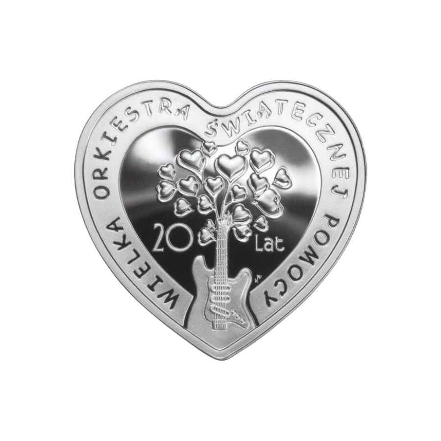 20 Years of the Great Orchestra of Christmas Charity" silver collector coin - 24h Shipping!