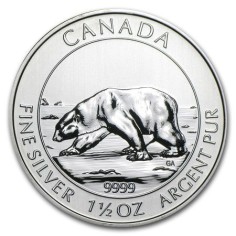 1.5 oz Silver Polar Bear and Cub Coin - 24h Shipping!