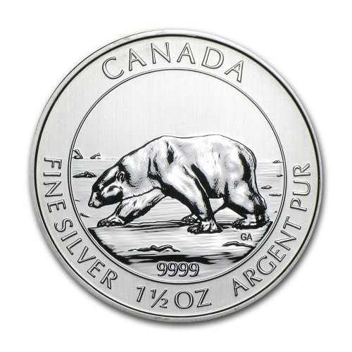 1.5 oz Silver Polar Bear and Cub Coin - 24h Shipping!