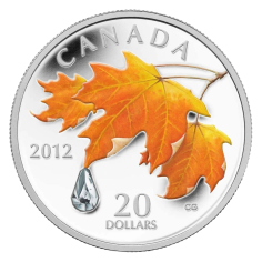 Silver Coin Crystal Raindrop - 24h Shipping!