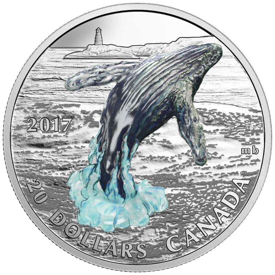 Breaching Whale - Pure Silver Coin - 24h Shipping!