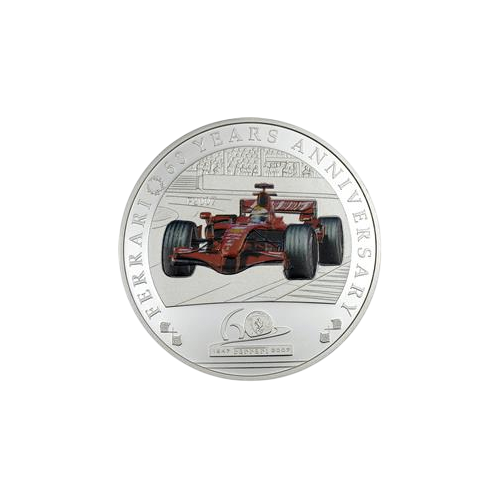 Ferrari F2007 60th Anniversary Silver Proof Coin - 24h Shipping!