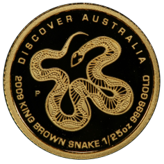 Discover Australia King Brown Snake 2009 1/25  Gold - 24h Shipping!