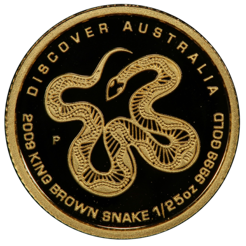 Discover Australia King Brown Snake 2009 1/25  Gold - 24h Shipping!
