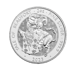 2 oz British Silver Tudor Beasts Yale of Beaufort Coin - 24h Shipping!