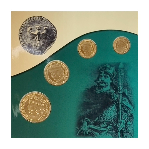 Set of Gold-Plated Tombac Replicas of Interwar Polish Coins - 24h Shipping!