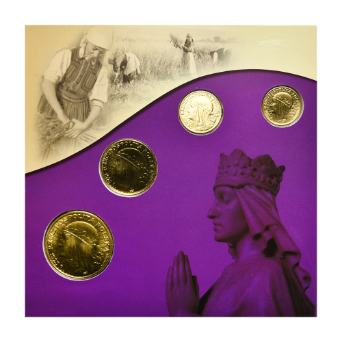 Set of Gold-Plated Tombac Replicas of Interwar Polish Coins - 24h Shipping!