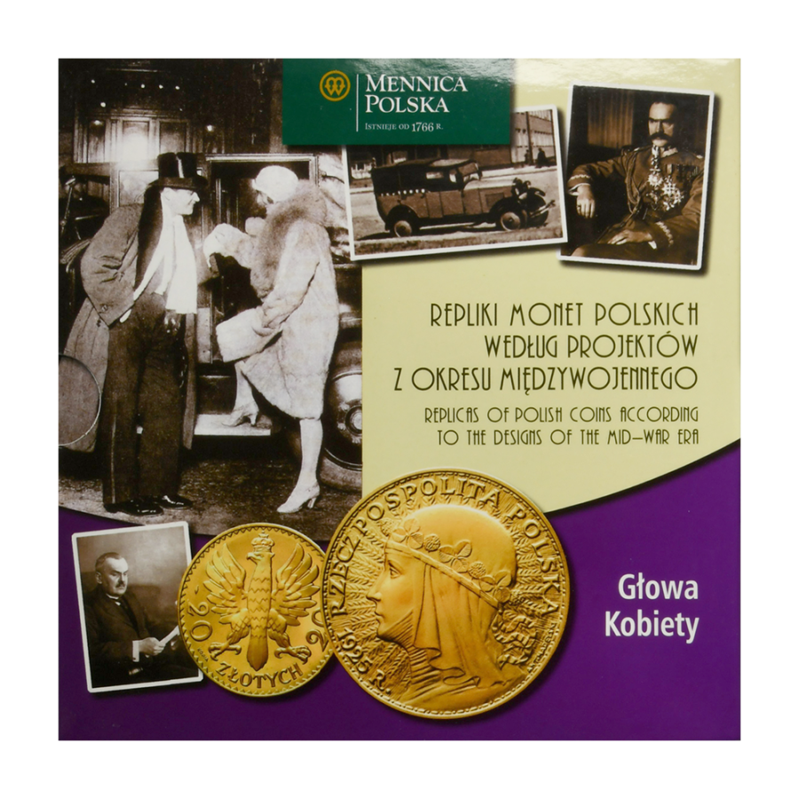 Set of Gold-Plated Tombac Replicas of Interwar Polish Coins - 24h Shipping!