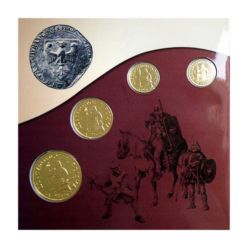 Set of Gold-Plated Tombac Replicas of Interwar Polish Coins - 24h Shipping!