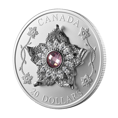 2025 Canada 1 oz Silver Williamson Diamond Brooch - 24h Shipping!