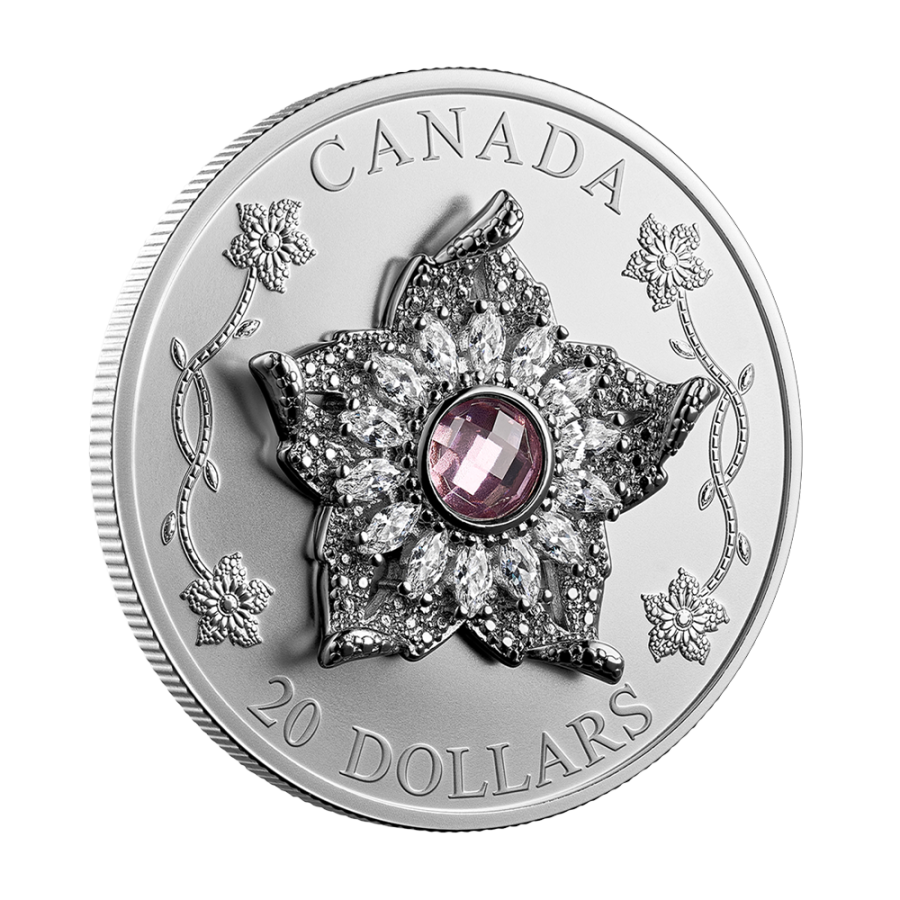 2025 Canada 1 oz Silver Williamson Diamond Brooch - 24h Shipping!