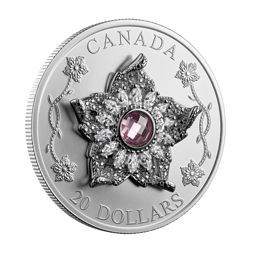 2025 Canada 1 oz Silver Williamson Diamond Brooch - 24h Shipping!
