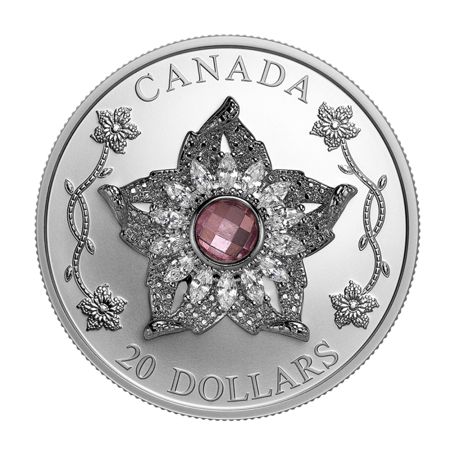 2025 Canada 1 oz Silver Williamson Diamond Brooch - 24h Shipping!