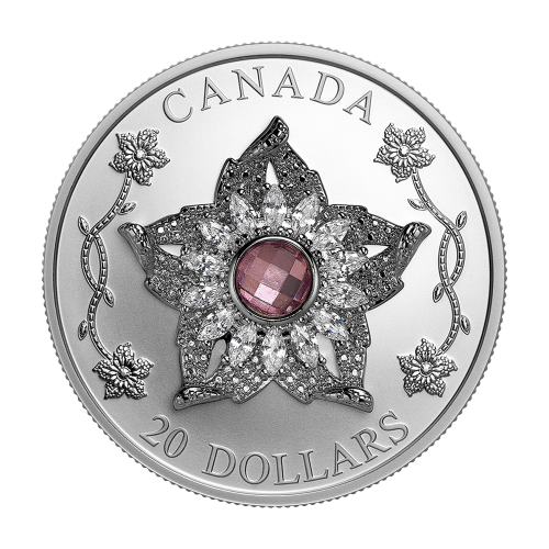 2025 Canada 1 oz Silver Williamson Diamond Brooch - 24h Shipping!