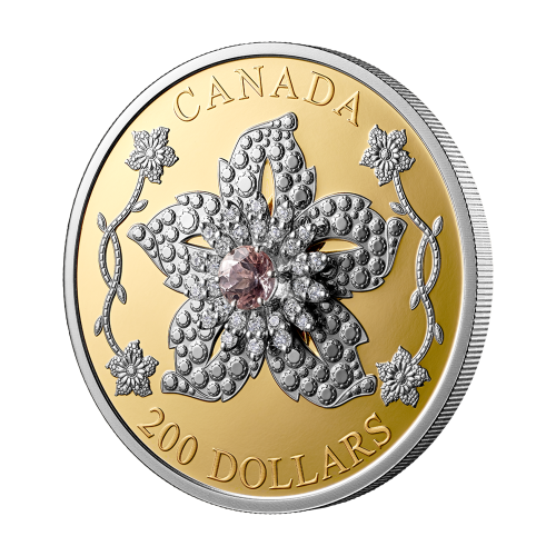 2025 Canada Gold $200 Williamson Diamond Brooch - 24h Shipping!