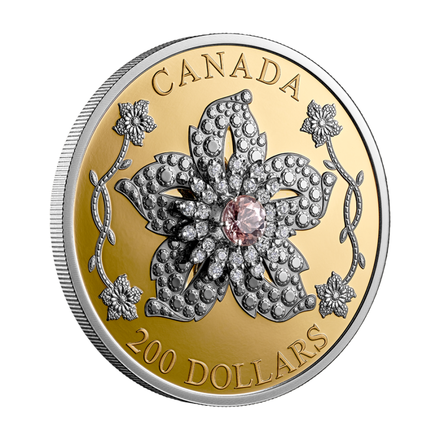 2025 Canada Gold $200 Williamson Diamond Brooch - 24h Shipping!