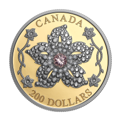 2025 Canada Gold $200 Williamson Diamond Brooch - 24h Shipping!