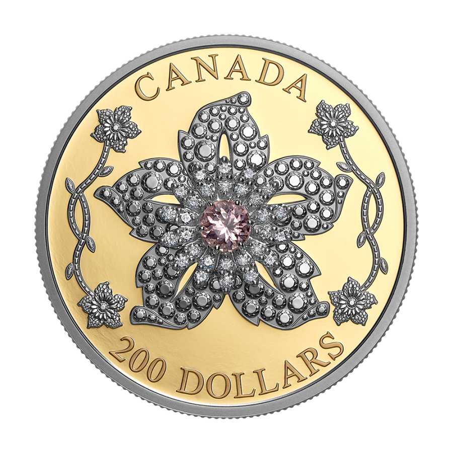 2025 Canada Gold $200 Williamson Diamond Brooch - 24h Shipping!