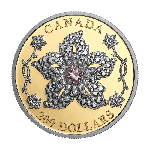 2025 Canada Gold $200 Williamson Diamond Brooch - 24h Shipping!