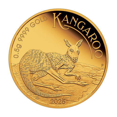 0.5 gram 2025 Australian Mini Roo Proof Gold Coin - 24h Shipping!