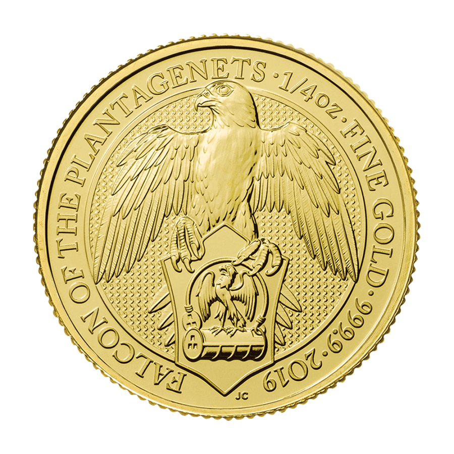 The Queen's Beasts 2019 Falcon 1/4 oz Gold Bullion Coin- 24h Shipping!