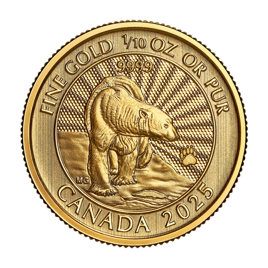 1/10 oz 2025 The Majestic Polar Bears First Strike Gold Coin - 24h Shipping!
