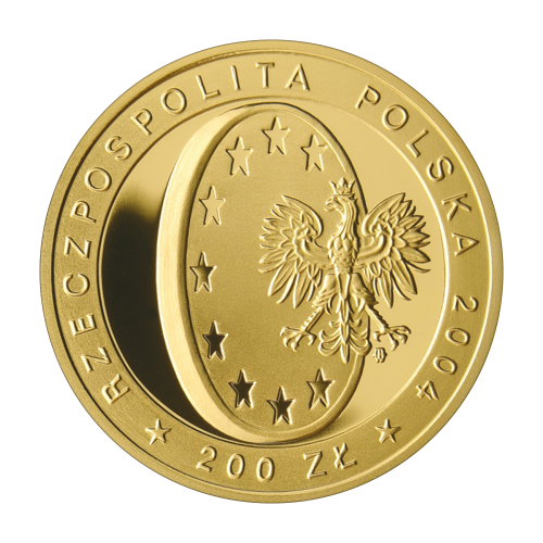 zlota-moneta-200-zl-wstapienie-polski-do-unii-europejskiej-2004-awers