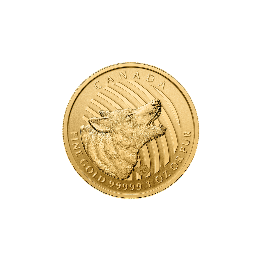 1 oz Call of the Wild Series: Howling Wolf Gold Coin - 24h Shipping!