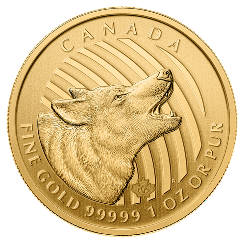 1 oz Call of the Wild Series: Howling Wolf Gold Coin - 24h Shipping!
