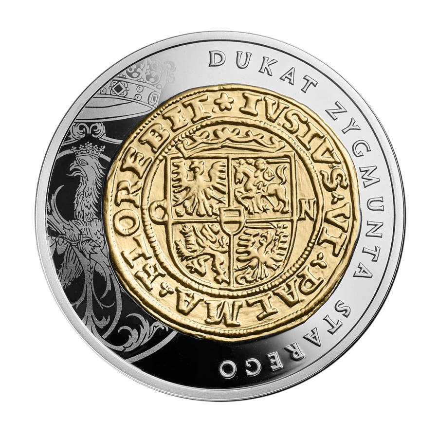 Poland Silver Gilt 20 Zloty Ducat of Sigismund the Elder Zygmunta Starego - 24h Shipping!