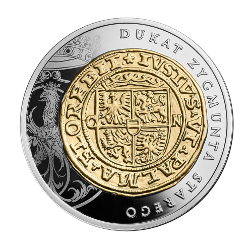 Poland Silver Gilt 20 Zloty Ducat of Sigismund the Elder Zygmunta Starego - 24h Shipping!