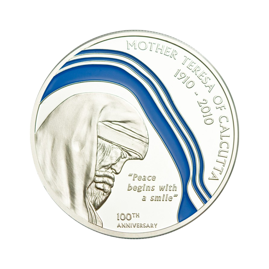Silver Coin 100th Anniversary of Mother Teresa - 24h Shipping!