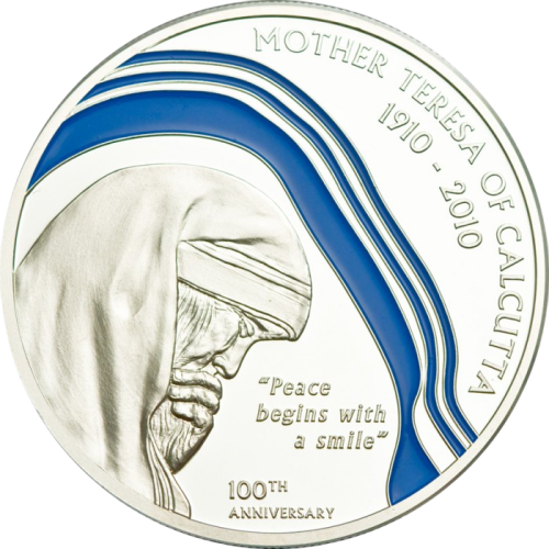 srebrna-moneta-100-rocznica-urodzin-matki-teresy-rewers