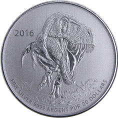 Silver coin Tyrannosaurus Rex- 24h Shipping!