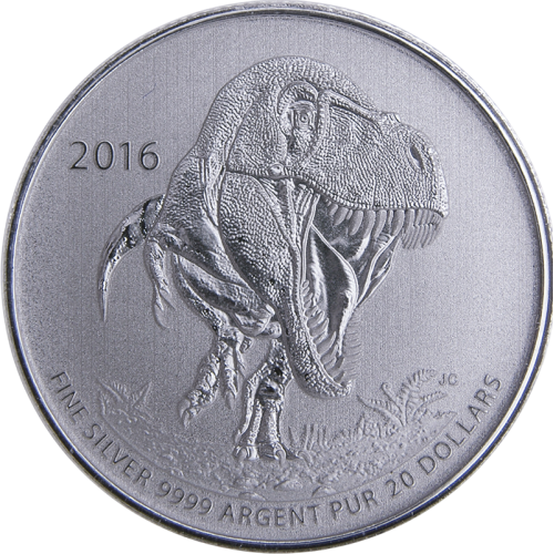 Silver coin Tyrannosaurus Rex- 24h Shipping!