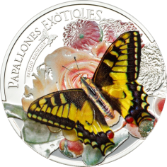 Andorra Proof Silver 3D Exotic Butterflies Swallowtail - 24h Shipping!