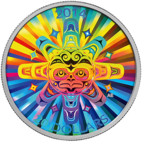 Interconnections: Air - The Thunderbird - Pure Silver Coin - 24h Shipping!